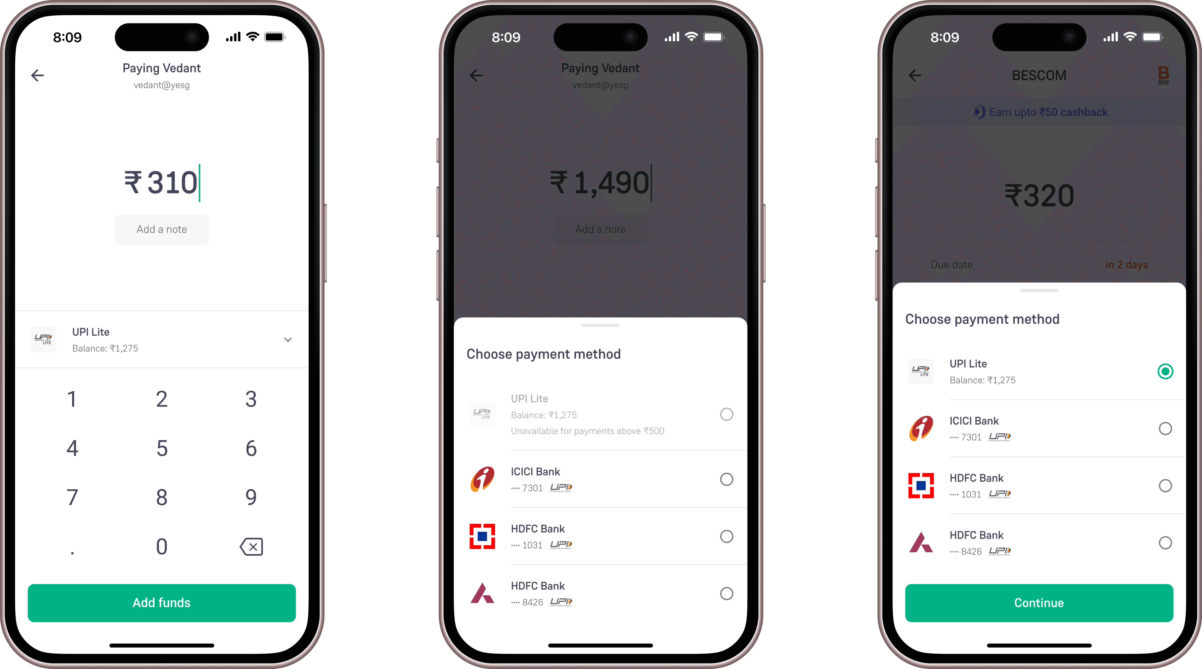 UPI Lite payment journey